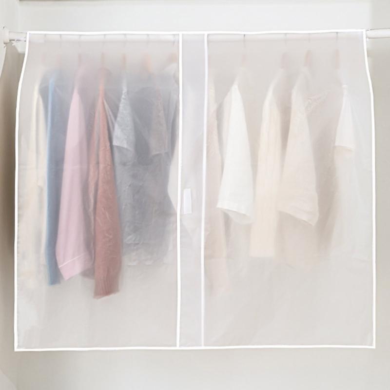 Clear Reusable Wardrobe Clothes Protectors Dustproof Hanging Organizers Clothing Rack Covers For Long Coat Garment Bag