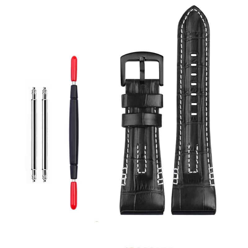 ONE26mm Genuine Leather Watchband For Seiko VELATURA/SRH Series SRH013 SPC007J1 SPC007 Strap With Steel Buckle Watch Band BraceletMN
