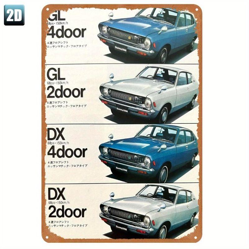 Retro Car Metal Tin Sign Vintage Garage Wall Decor