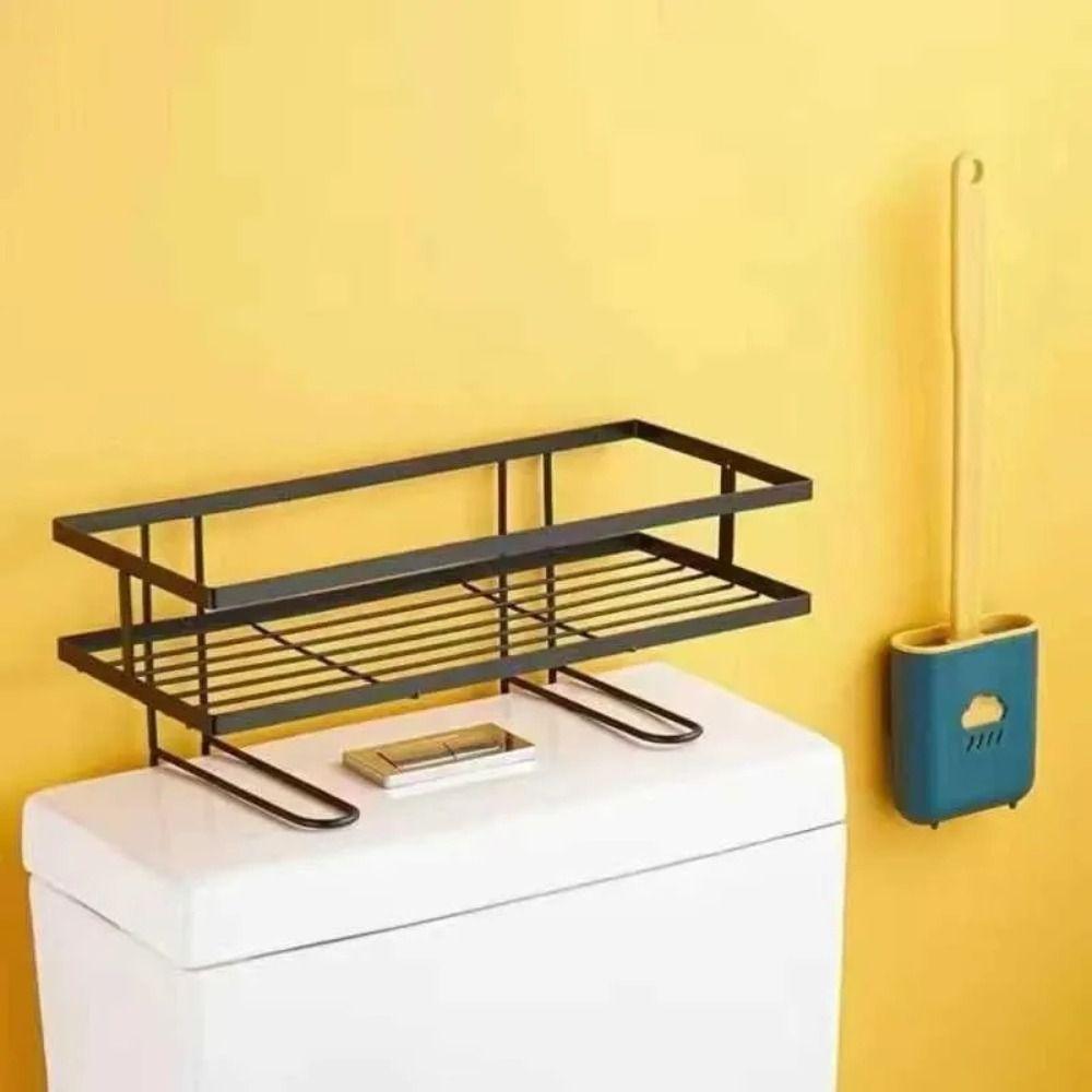 1Pcs Multifunctional Toilet Storage Rack Single Layer Bathroom Shelf New Shampoo Tray