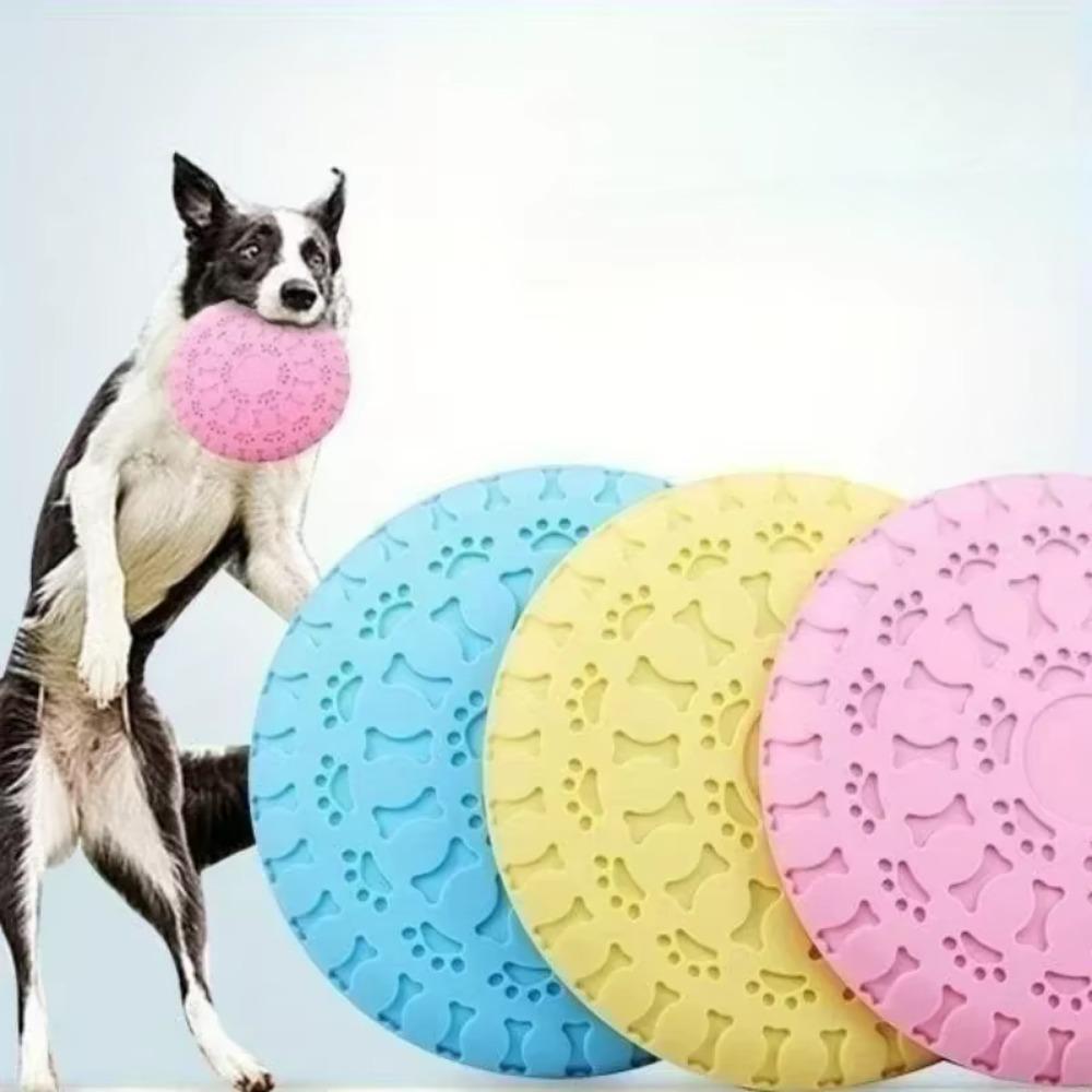 Bite Resistant Dog Training Throwing Toys Soft Pet Training Disc Dog Flying Disc  Feed Water