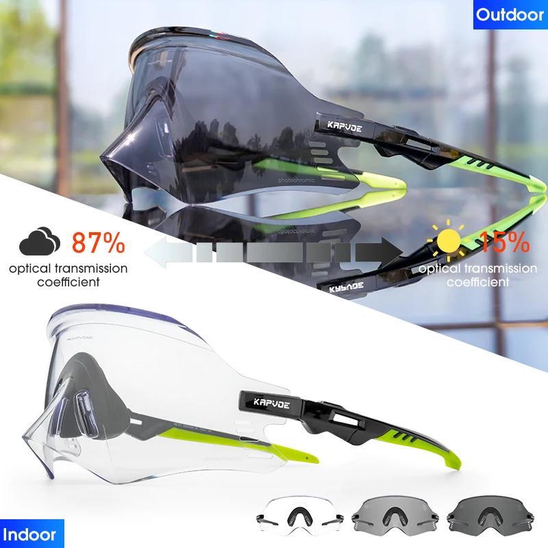 Kapvoe Fotochemische Fietsbril Sportfiets Mountainbike Bril Rijbril Sportbril voor Man Vrouw Bril