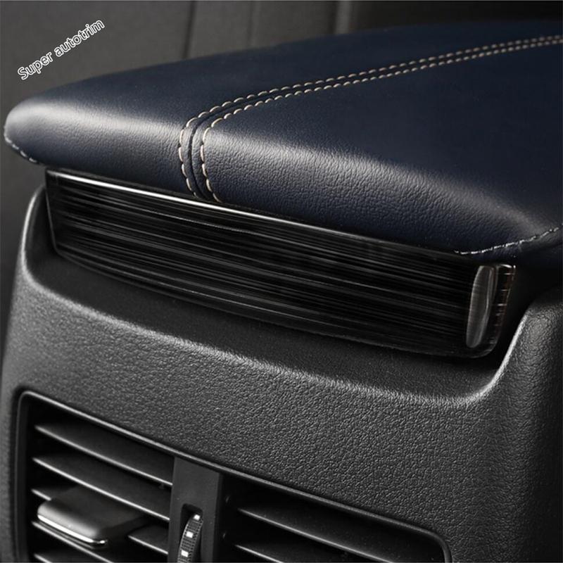 Car Rear Armrest Box Panel Decoration Sequ Cover Trim For Mazda CX-30 - 2025 Stainless Steel Accessories Interior Refit