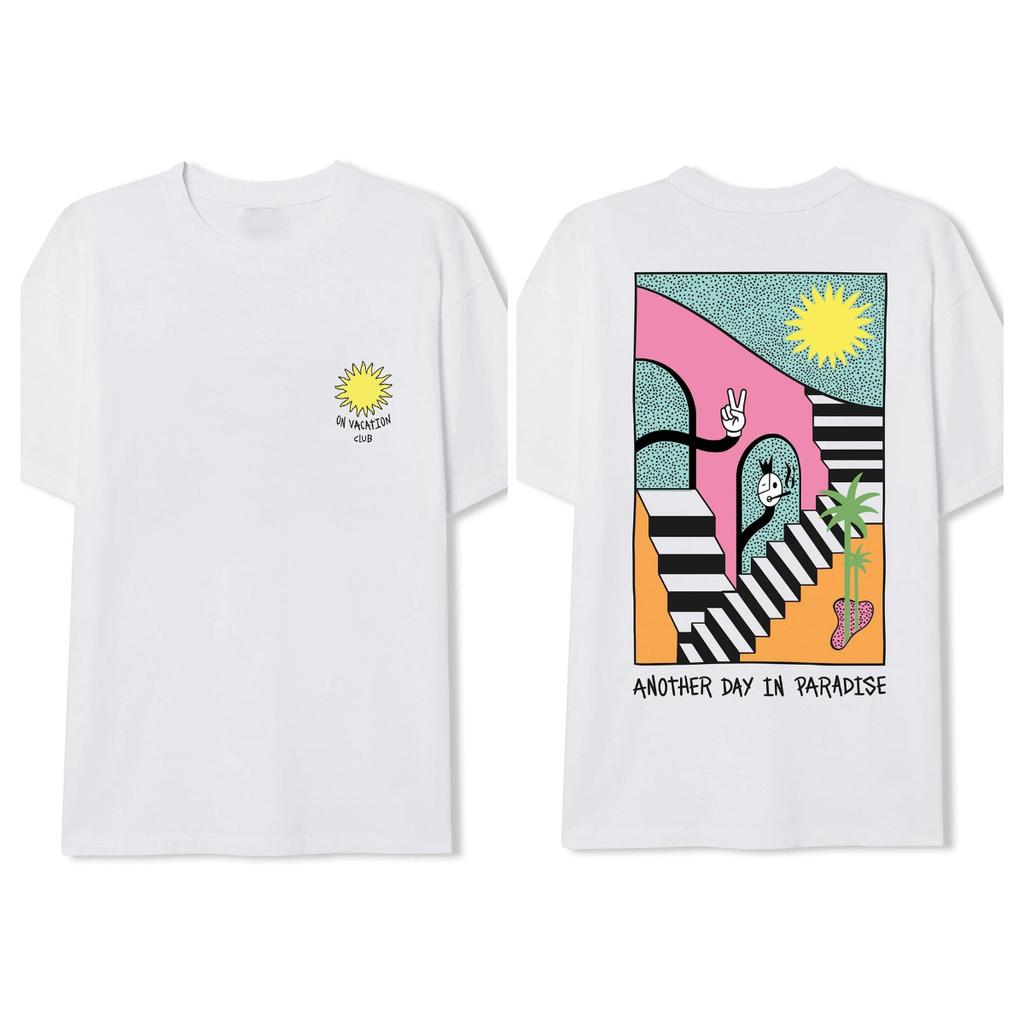 Sports Fashion Brand Summer Printed Cotton Short-sleeved Crew Neck High Quality Outdoor Surfing Top Casual Loose T-shirt Unisex