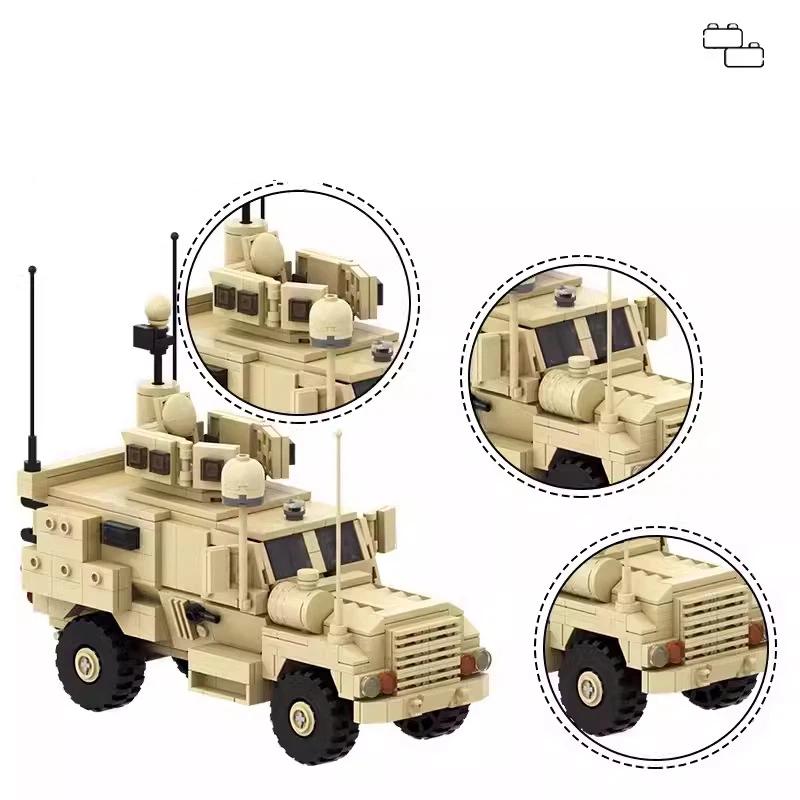 Building Blocks MOC-67376 Mine-resistant And Anti-ambush Frame 4x4 Heavily Armored Boy Assembly Model