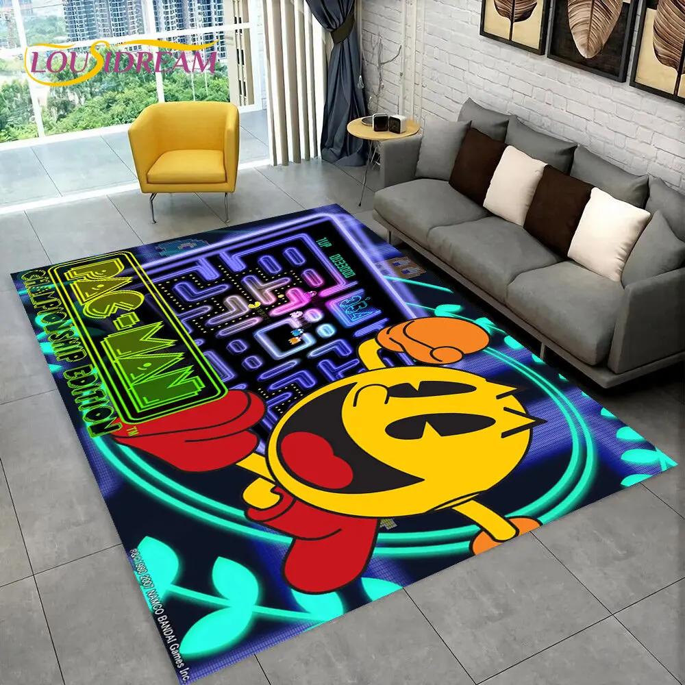 Pacman-alfombra Retro clásica para Gamer, alfombra para el hogar, sala de estar, dormitorio infantil, decoración de felpudo para sofá, alfombra antideslizante