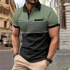 New Summer Men's Hot Selling Polo Neck Shirt Solid Color Button Men's Short Sleeved T-shirt High Quality Wrinkle Resistant Skinc