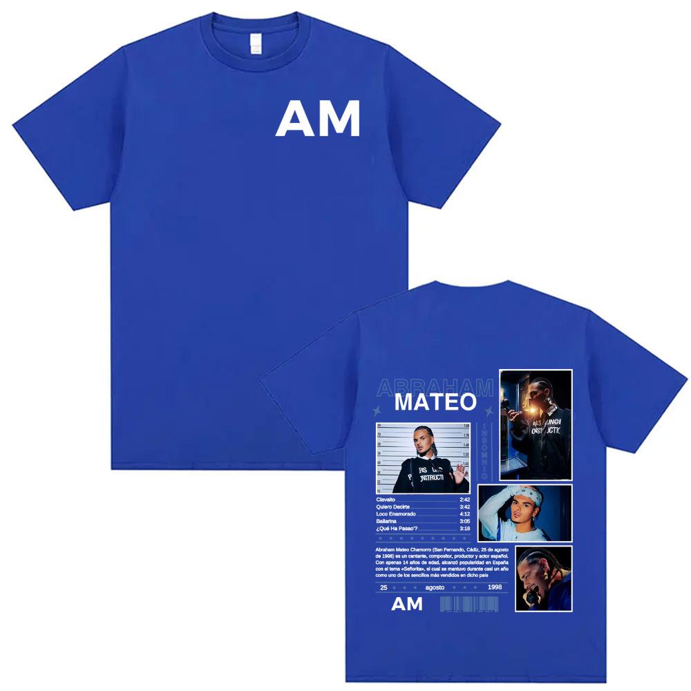Rapper Abraham Mateo Tour 2025 Graphic Tshirt Unisex Women Clothing Hip Hop High Quality Oversized Tshirts Short Sleeve Tee Shirt