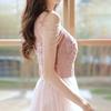 2026 Spring Pink Evening Gown for Women - Socialite, Banquet, Bridesmaid, Engagement, Birthday, Host Dress