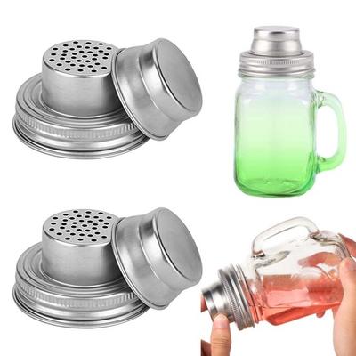 Mason Jar Shaker Deckel Edelstahl Gewürzstreuer Aufsätze für Zucker Salz Pfeffer Aufbewahrung Küche Kochen Cocktail Mixer Barwerkzeug