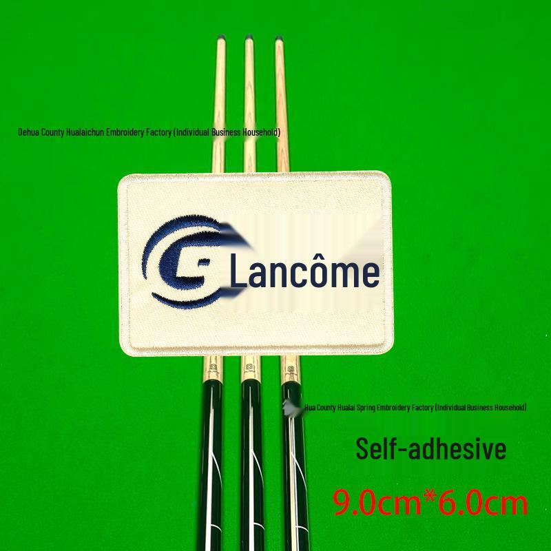 Billiard Cue Case Velcro Patch: Embroidered Logo Self-Adhesive Wrap Badge