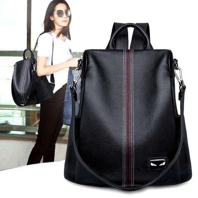 Neue koreanische Monster-Tasche aus Rindsleder mit Diebstahlschutz für Damen für Reisen mit großem Fassungsvermögen