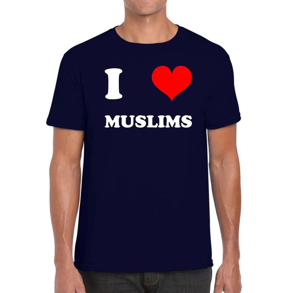 

I Love Muslim Spiritual Islamic Religious Muslim Religion Mens Tee Top 2XL