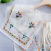 Cape Embroidered Floral Fake Collar Countryside Style Embroidery Lace Blouse False Collars Double-Layer