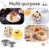 Uncle Jack 4 Pieces Round Cake Ring Molds, Stainless Steel Cake Ring Mold with Pusher, for Kitchen Tools, Baking Pastry, Mousse (Include 4 Rings and
