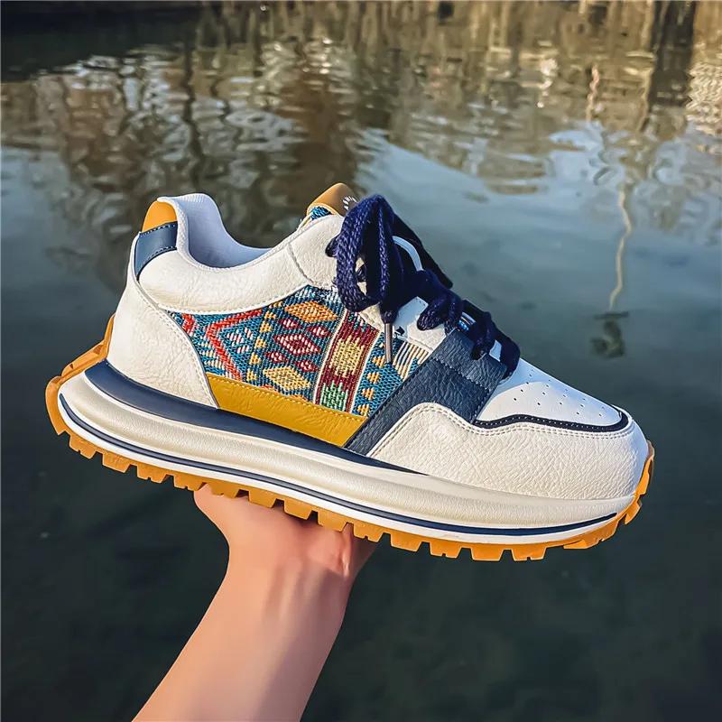 

Мужские кроссовки Толстая подошва Нескользящие лоферы Модная обувь для мужчин Спорт и отдых Износостойкие Универсальные повседневные туфли 44