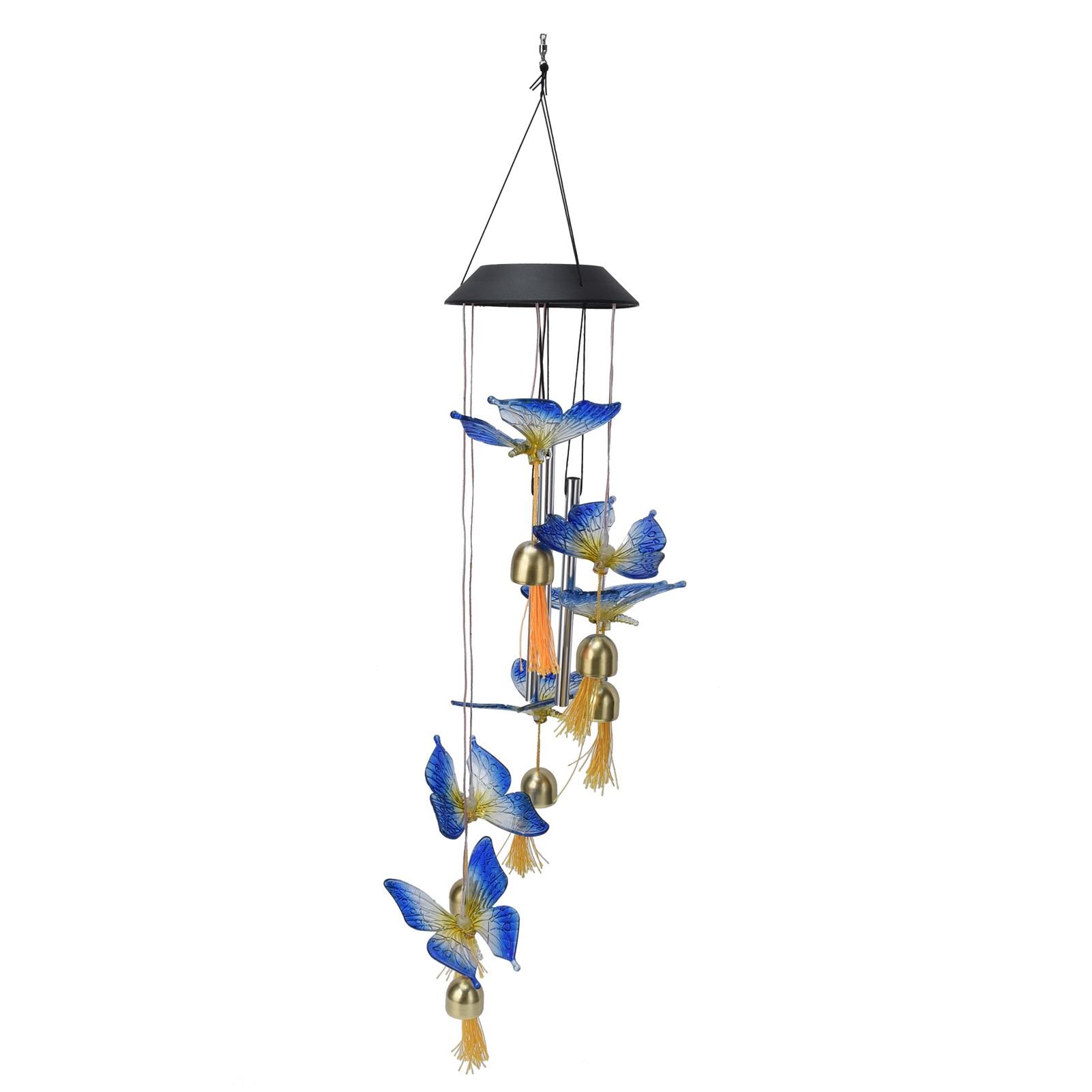 Unique Design LED Wind Chimes Light Solar Powered Colorful Waterproof Hanging Decorative Lamp