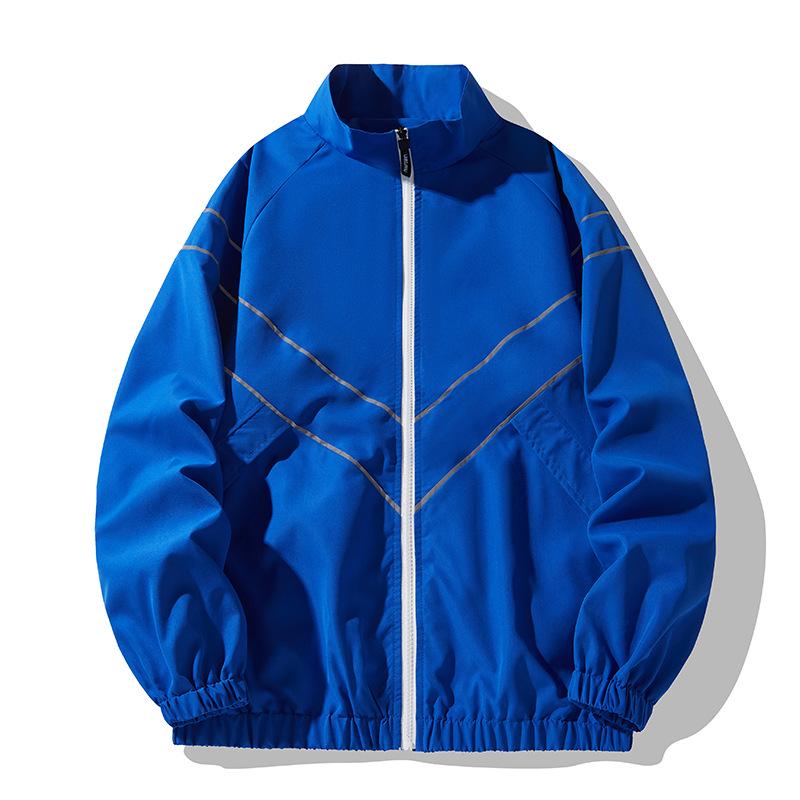 Unisex Reflective Windbreaker: Trendy Casual Jacket for Spring & Autumn