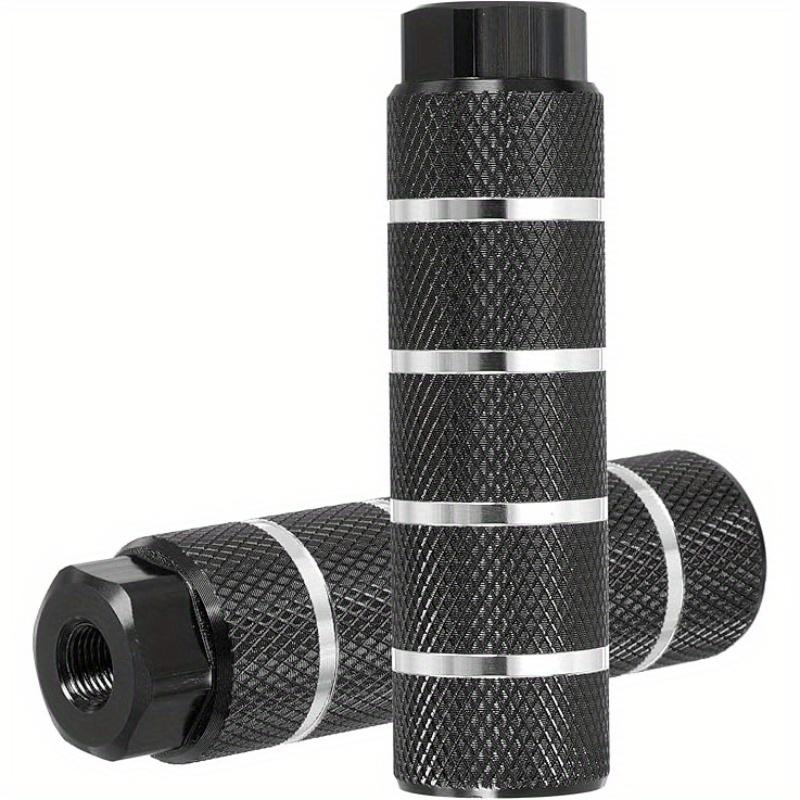 

2 шт. Черные алюминиевые велосипедные гвозди с отражающими полосами - Трюковые гвозди для BMX и горных велосипедов для осей 3/8 дюйма чёрный