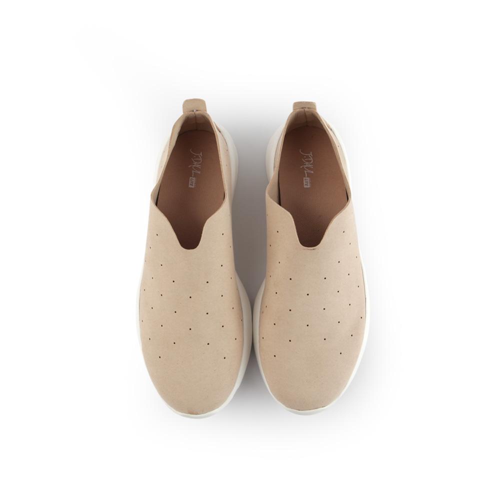 J.Daul Unisex Ultra-Light Slip-On Sneakers Light S Beige_Jd13