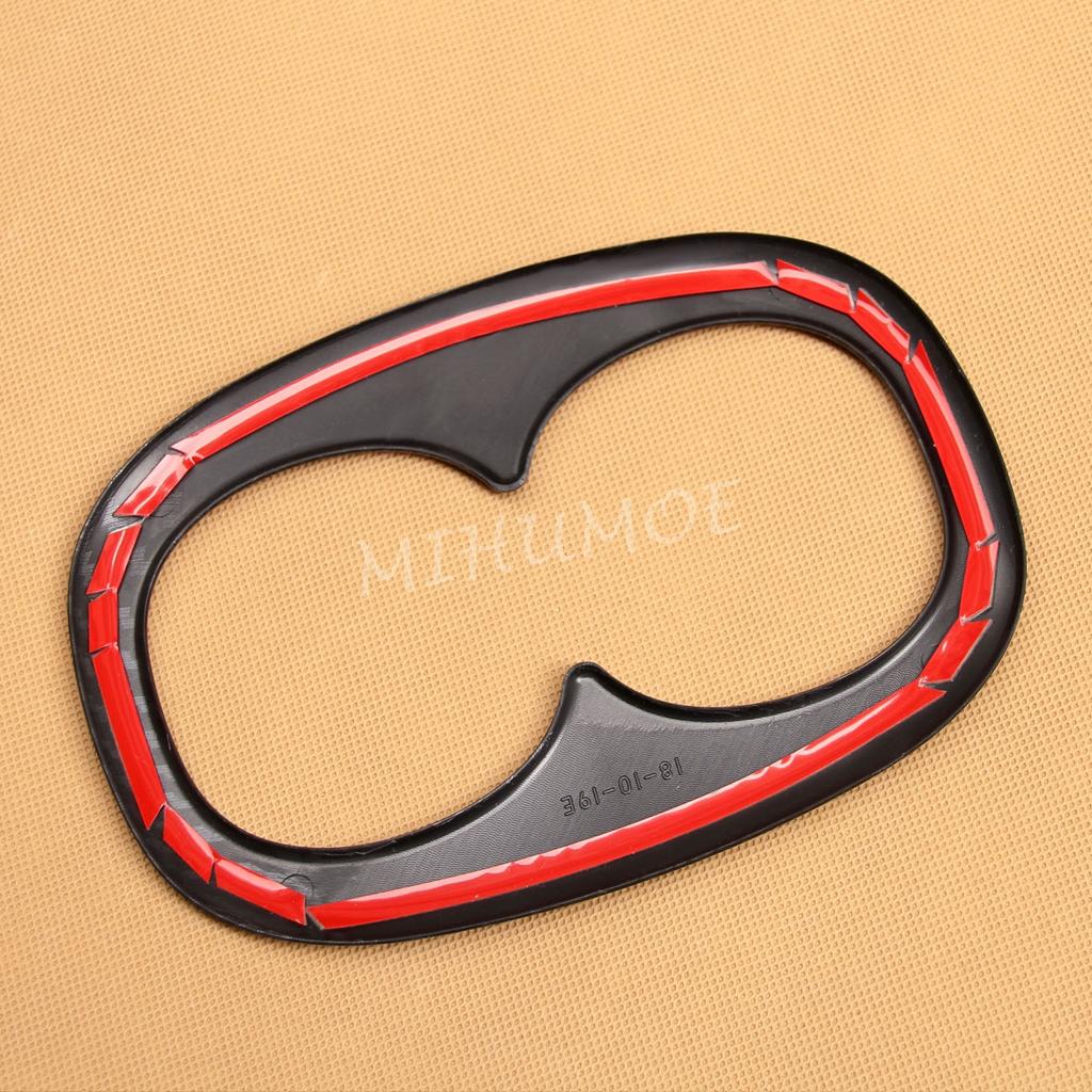 Rear Seat Cup Holder Cover For Mitsubishi Eclipse Cross 2018 2022 Carbon Fiber Interior