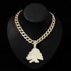 Cross-border Hip Hop Diamond Christmas Tree Pendant for Men