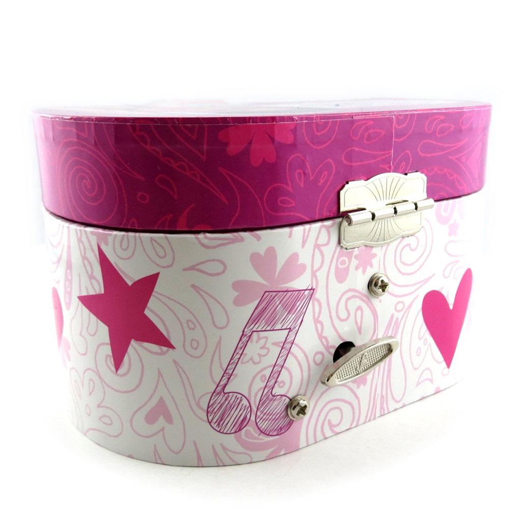 Violetta [K9682] - Jewelry Box 'Violetta' Pink White (heart)