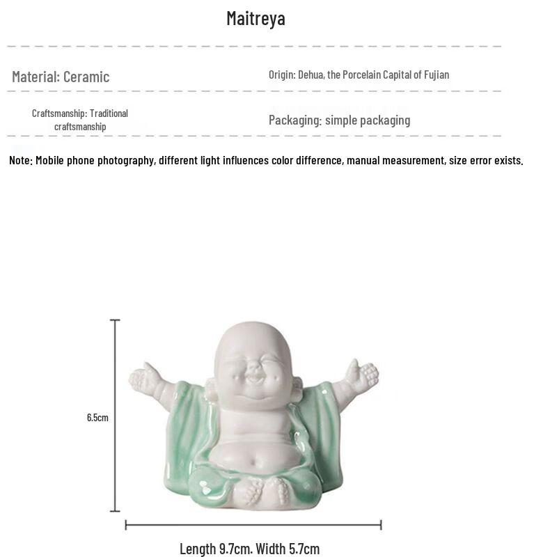 Ceramic Happy Maitreya Buddha Ornament