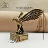 Solid Brass Vintage Lucky Eagle Seal Figurines Miniatures Desk Ornament Home Feng Shui Decoration Crafts Accessories Collections