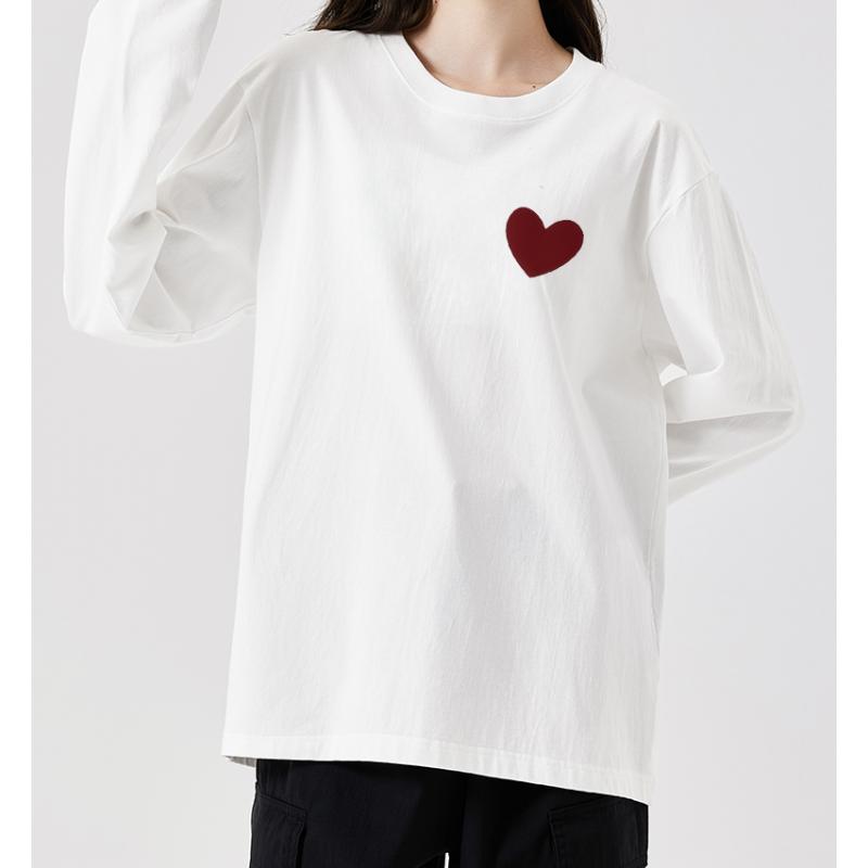 Minimalist Women's Long Sleeve T-Shirt Crew Neck Soft Casual Daily Wear Top