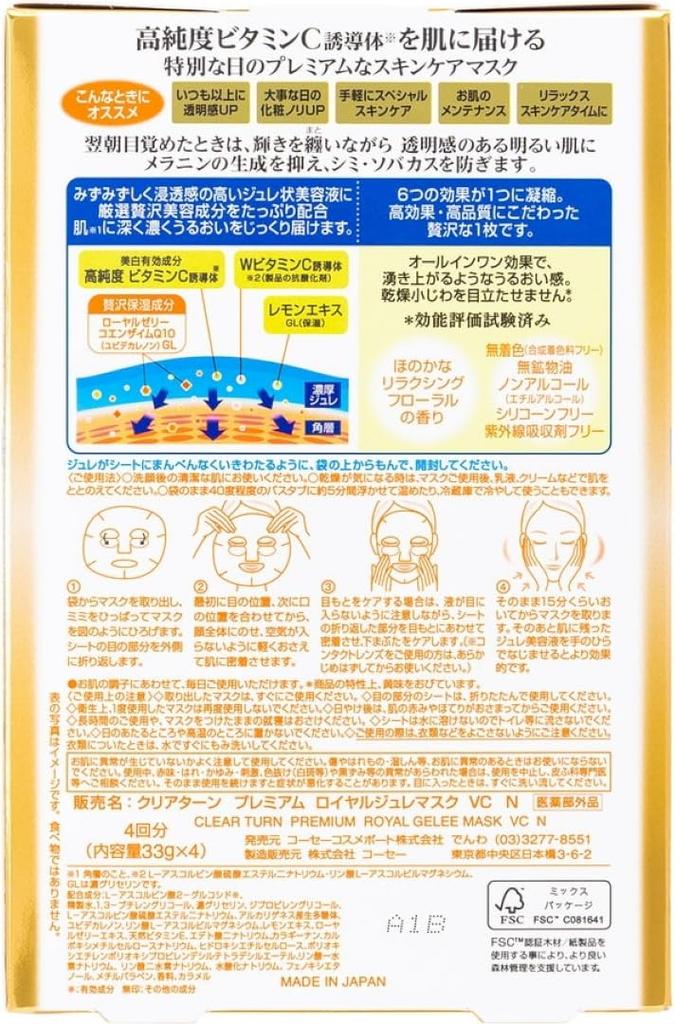 Complete your skincare routine with just one moisturizing Clear Turn Premium Extra Rich Royal Jelly Mask with Vitamin Rich jelly penetrates deep into
