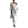 2026 Europe Spring/Summer High-End Women's Off-Shoulder Long Sleeve Mid-Waist Dress