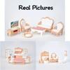 Mini Home Miniature Kitchen Bathroom 1:12 Scale Doll Living Room Dollhouse Furniture Set  Kids Toys
