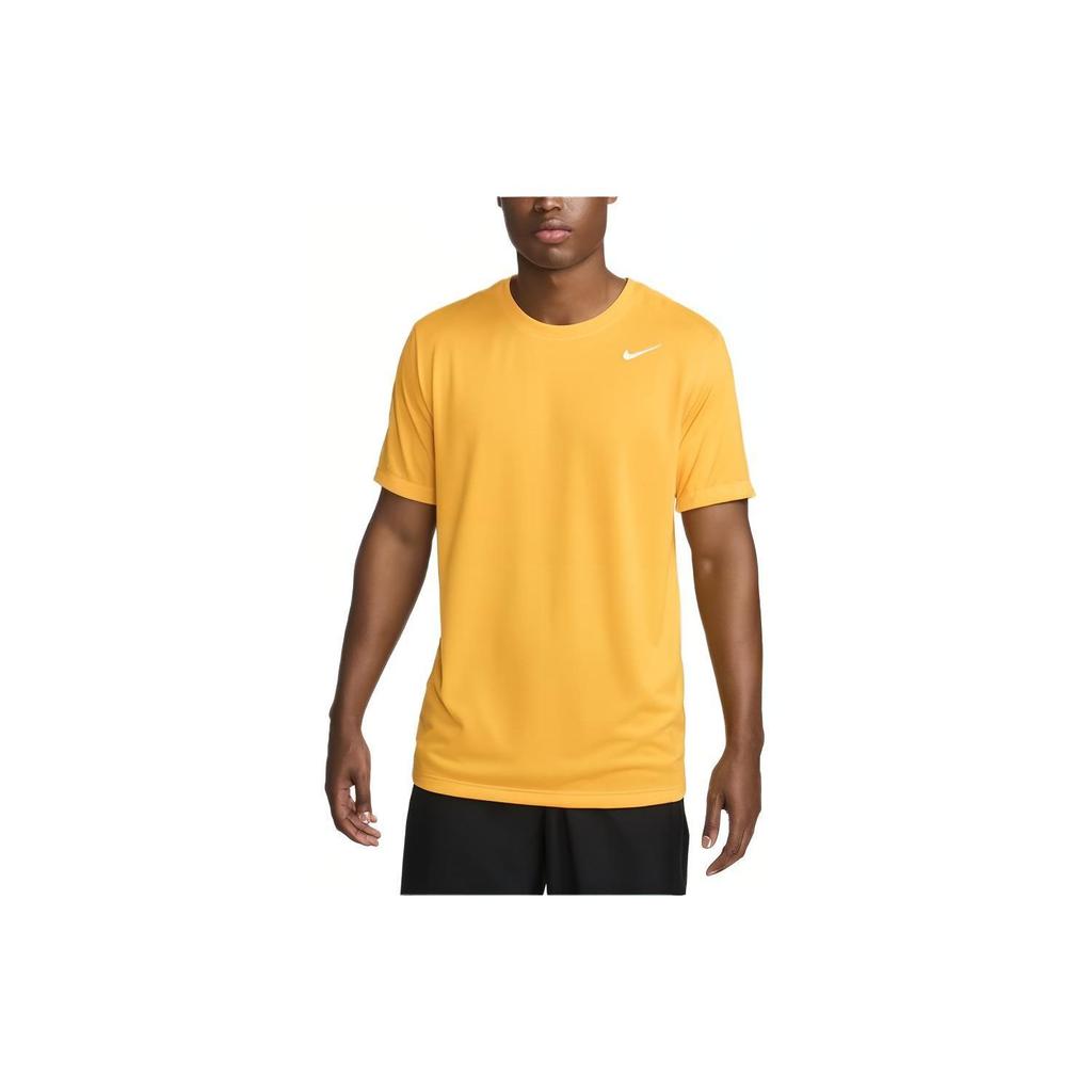 Nike Dri-FIT Legend Solid Logo Crew Neck Comfortable Short Sleeve T-Shirt Men Tops University-Gold DX0989-740