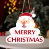 Christmas Door Hanging Claus Festive Sign Vibrant Color Santa Pattern Holiday Decoration Easy To Hang