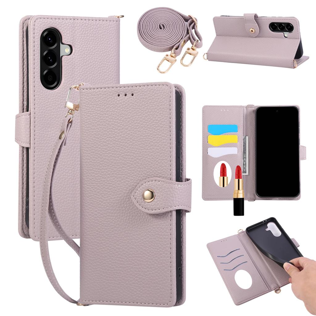 Mirror Card Holder Lanyard Case Cover for Samsung Galaxy A13 A23 A33 A53 A73 A12 A22 A32 A52 A91 5G Leather Protective Cover