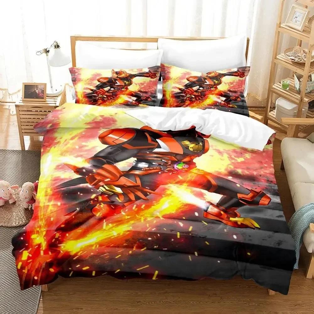 Kamen Rider Geats Beding Set Single Twin Ful Quen King-Sized Dimensionsd Dimensions Bed Linen Set Adult People Kid Bedrom Duvet cover Sets 3D Anime
