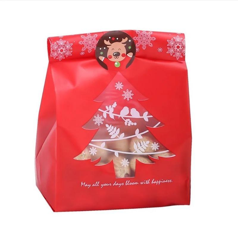50ks Vločka Vánoční stromek Dárkové tašky Veselé Vánoce Pečení Obalová taška Cukrové krabičky Vánoční dekorace pro domov Navidad