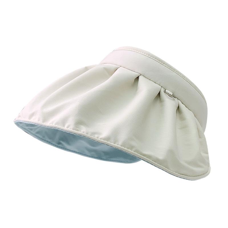 New empty top shell hat women's UV protection face covering summer cycling outdoor sweet sun hat women