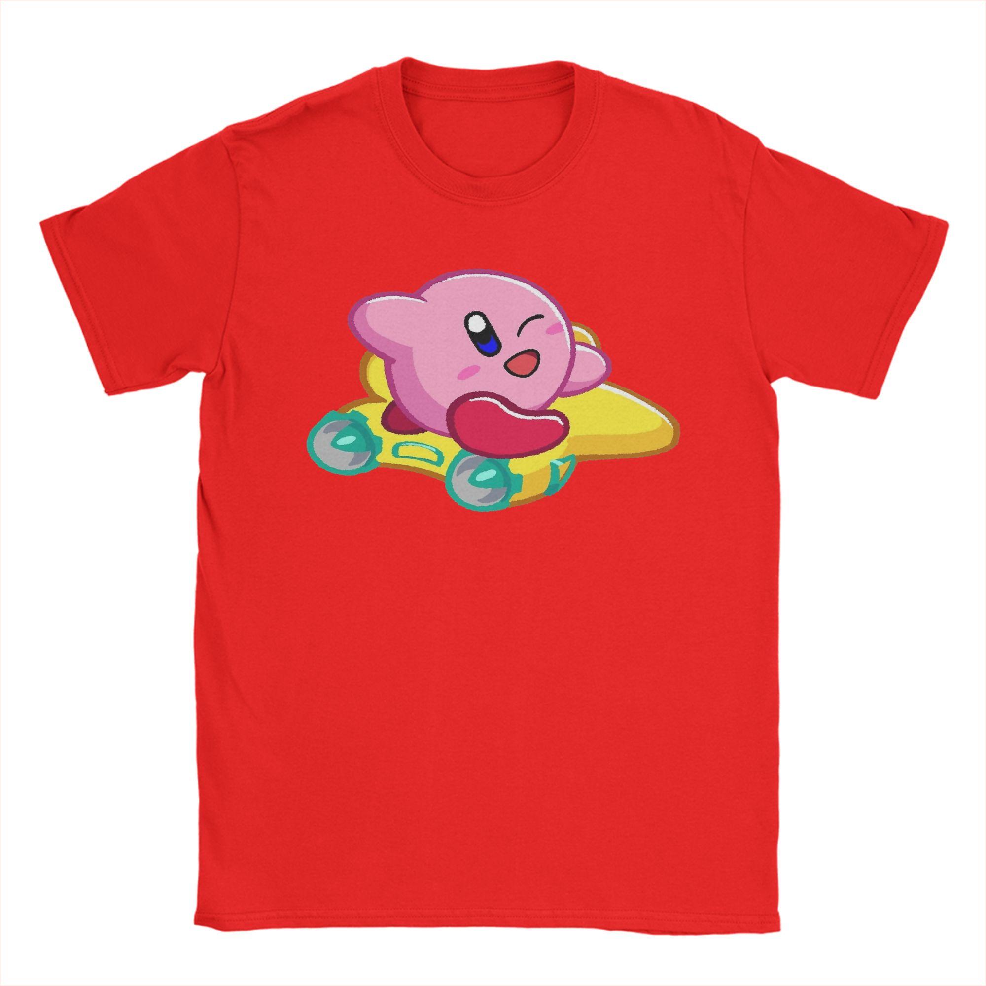 

Kirbys Air Riders T Shirts for Men 100 Cotton Funny TShirt Crew Neck Tee Shirt Short Sleeve Clothing Big Size S