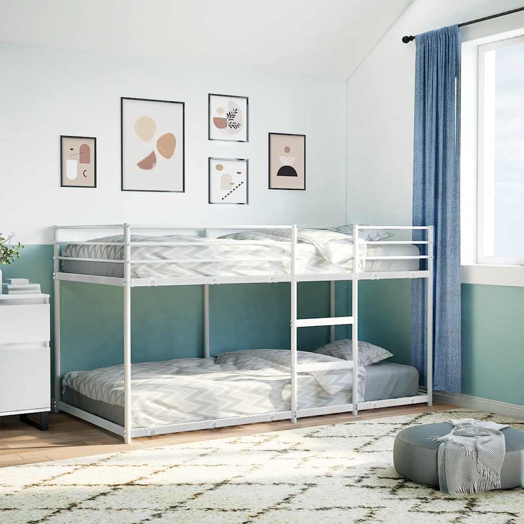 Bunk Bed without Mattress White 75 x 190 cm Steel