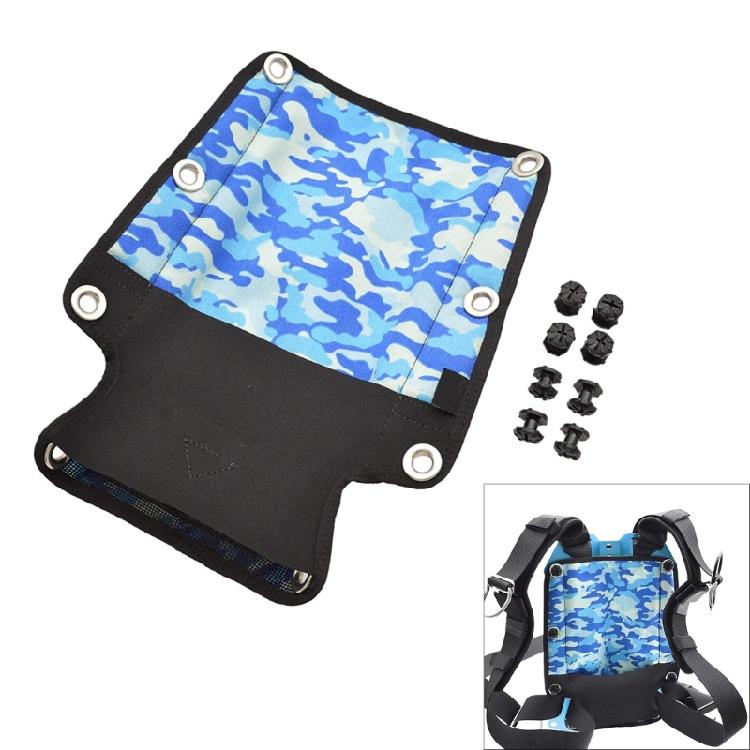 Heavy Duty Nylons Diving Harness Back Plate Pad for Scubas Diving with Elastics Pocket for Convenient Storage Small Item