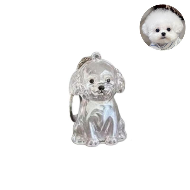 

Милый брелок для хранения шерсти собаки, прозрачная капсула для хранения шерсти питомца, подвеска-мешочек для сувенирной коллекции, подарок, мемориальное украшение A7