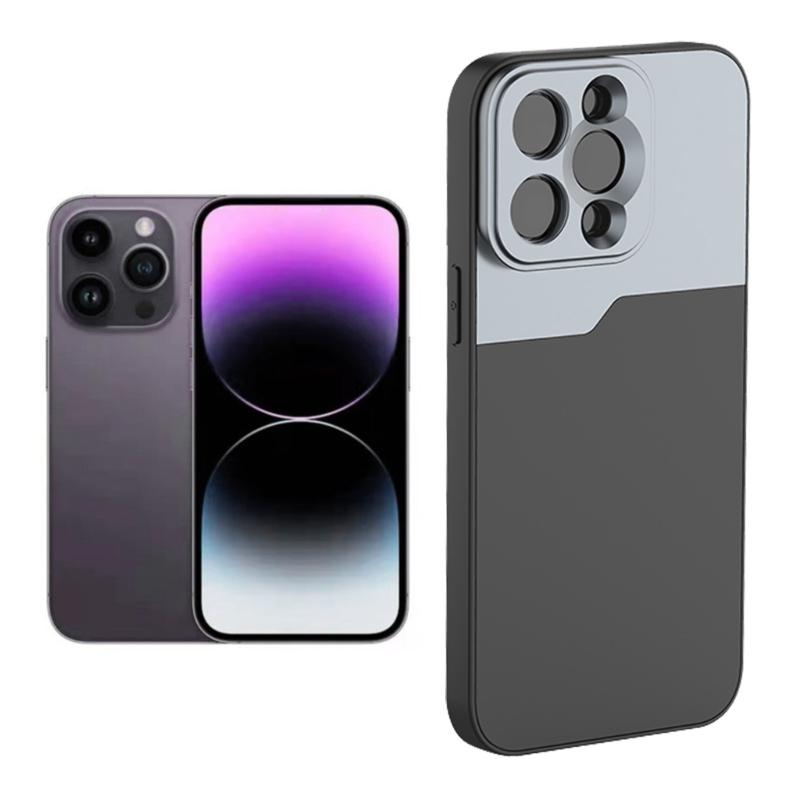 Phone Case Mobile Phones Lens with 17mm Threaded Mobile Phone Protctive Case for Phone 14/14Pro/14Plus/14Pro Max