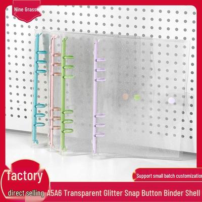 Glittery Transparent PVC 6-Ring A5/A6 Student Notebook & Journal