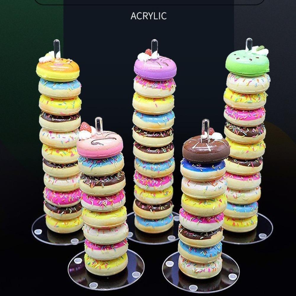 5Pcs Clear Doughnut Holder Wedding Table Decoration Dessert Display Stand DIY Donut Stands Table