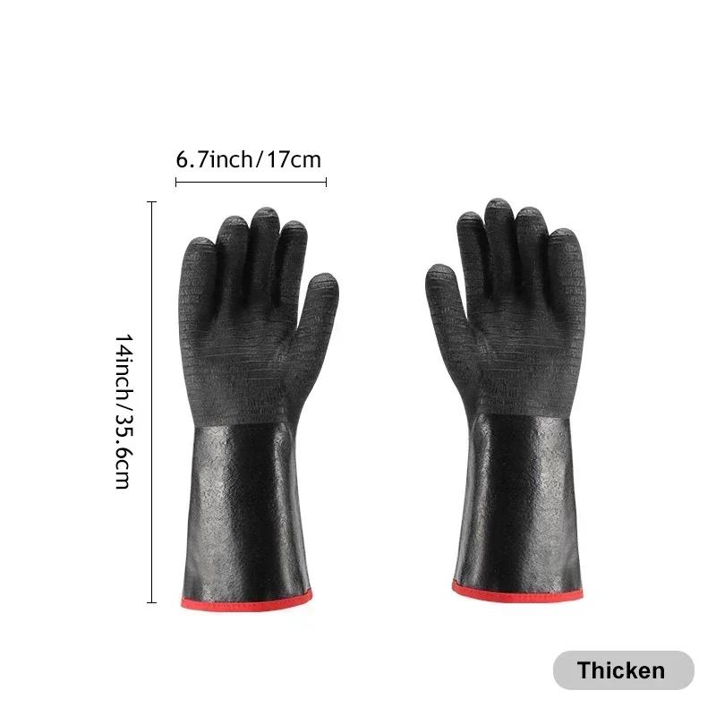 

BBQ Gloves Heat Resistant Gloves Baking Sheet Firewood for Grill Smoker Cooking Pit Barbecue Waterproof Oil Resistant
