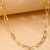 Elegant Paperclip Necklace - Light Luxury, Non-Fading Clavicle Chain for Women, Versatile & Trendy.