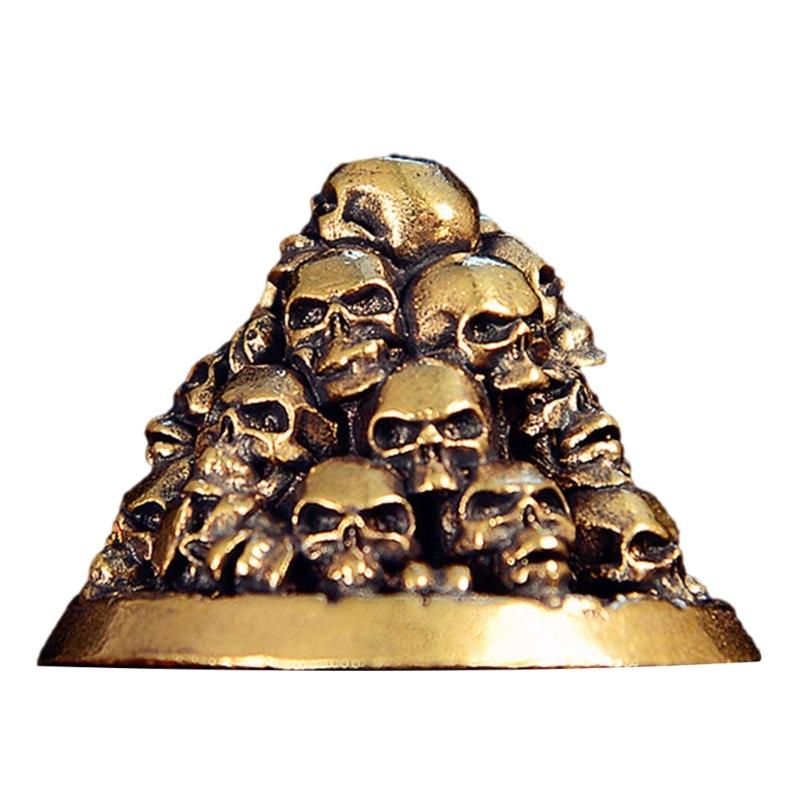 

Solid Copper Gothic Skull Figurine Detailed Craftsmanship Halloween Party Centerpiece Decoration Desk Accessory 1