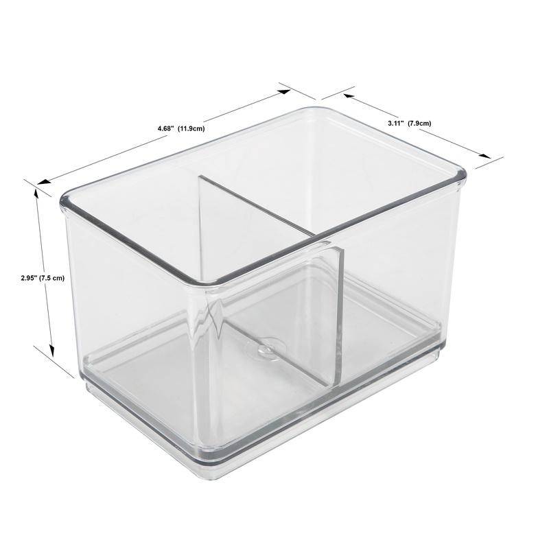 4 Piece Office Desktop Organizer Storage System Clear Plastic Desk Accessories Modular Design Office Home School Use